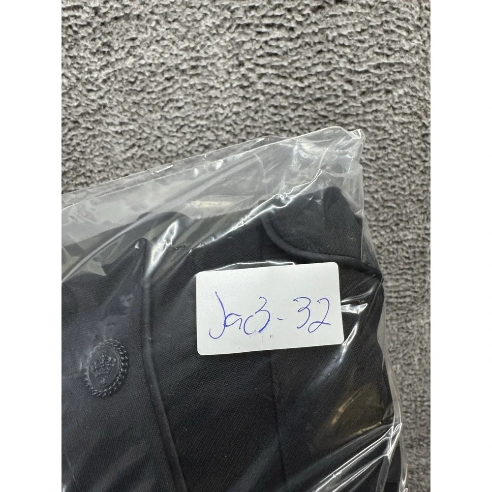 CHANEL PRE-OWNED 2008 SINGLE-BREASTED WOOL BLAZER - P33310 - BLACK‎ Size 48